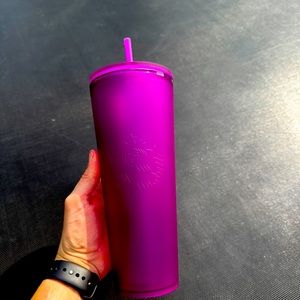 Matte purple Starbucks cup